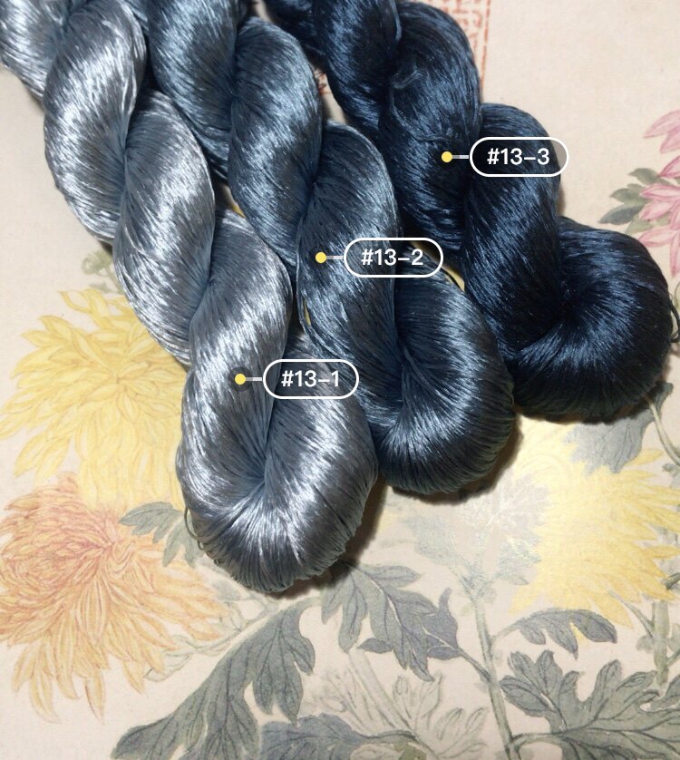 80m Suzhou Embroidery Untwisted Mulberry Silk Thread(#13 80m*3)
