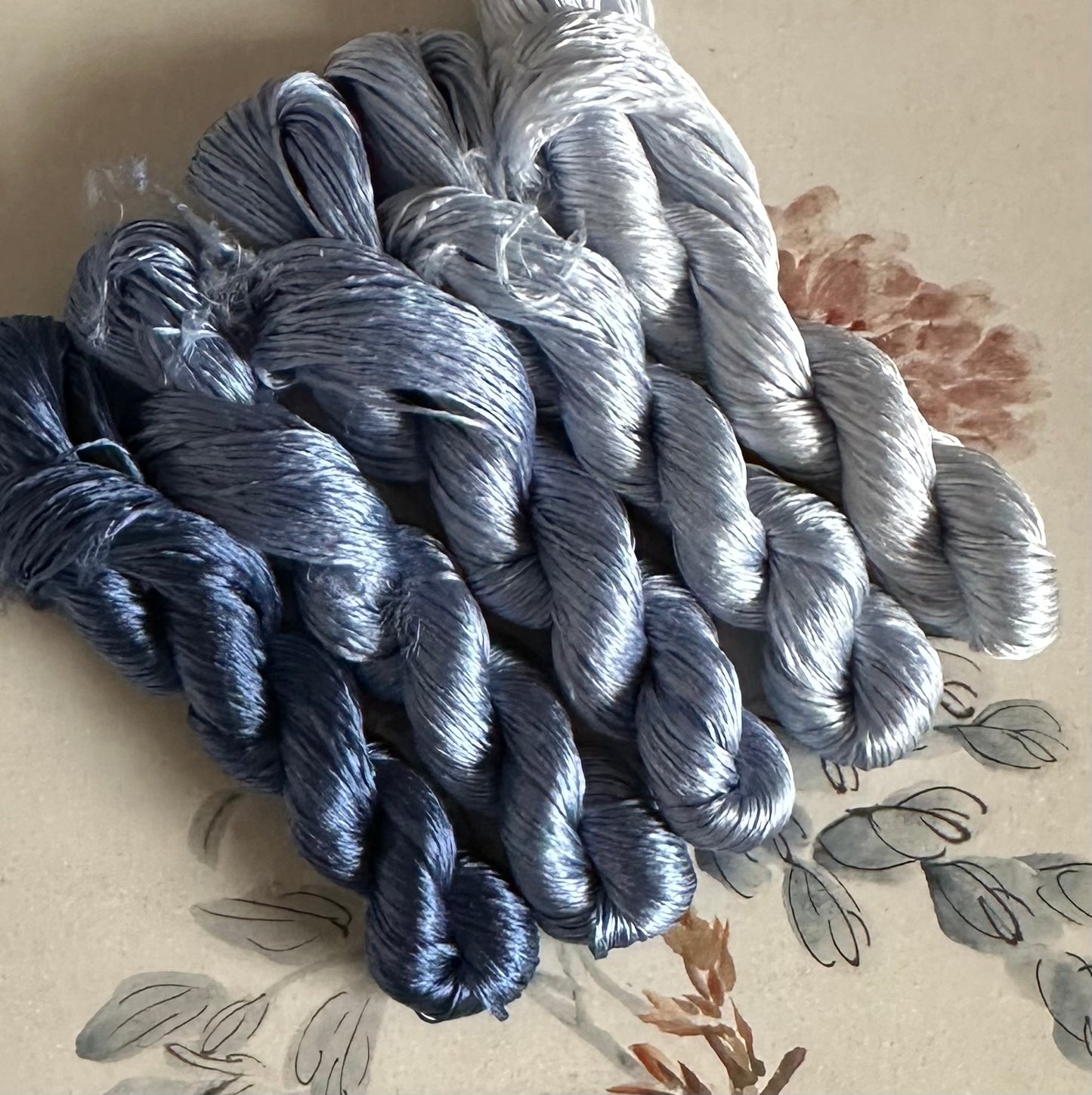 80m Suzhou Embroidery Untwisted Mulberry Silk Thread(#148 80m*5)