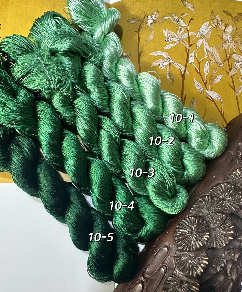 80m Suzhou Embroidery Untwisted Mulberry Silk Thread(#10  80m*5)