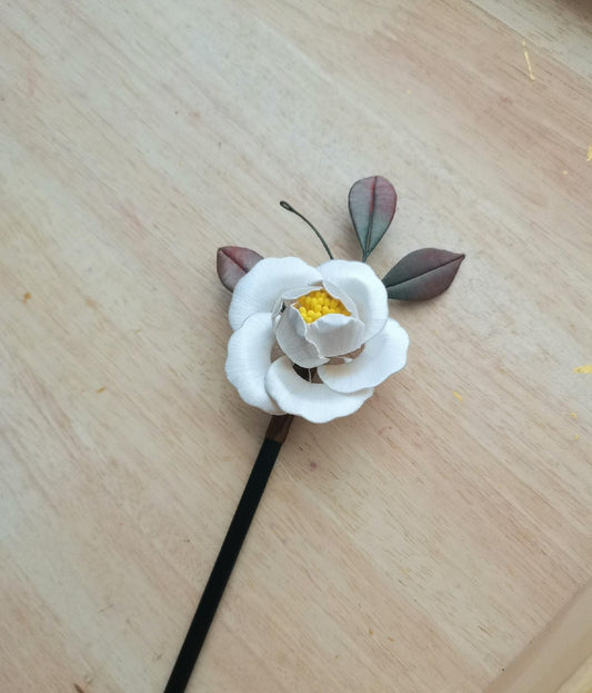 Camellia Handmade Hairpin - Silk Hairpin(Chanhua)