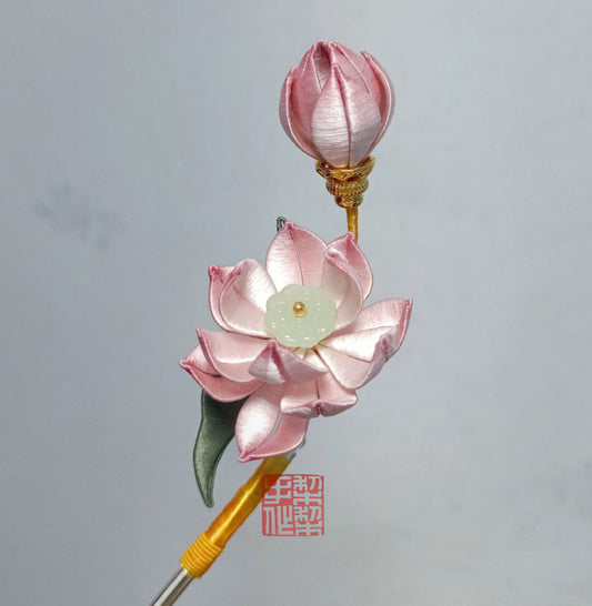 Lotus Bespoke Hairpin - Silk Hairpin(Chanhua)