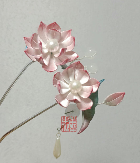 Lotus Bespoke Hairpin - Silk Hairpin(Chanhua)
