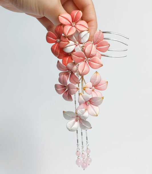 Flower Bespoke Haircomb - Silk Haircomb(Chanhua)