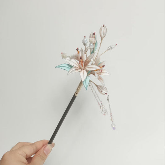 Lily Bespoke Hairpin - Silk Hairpin(Chanhua)