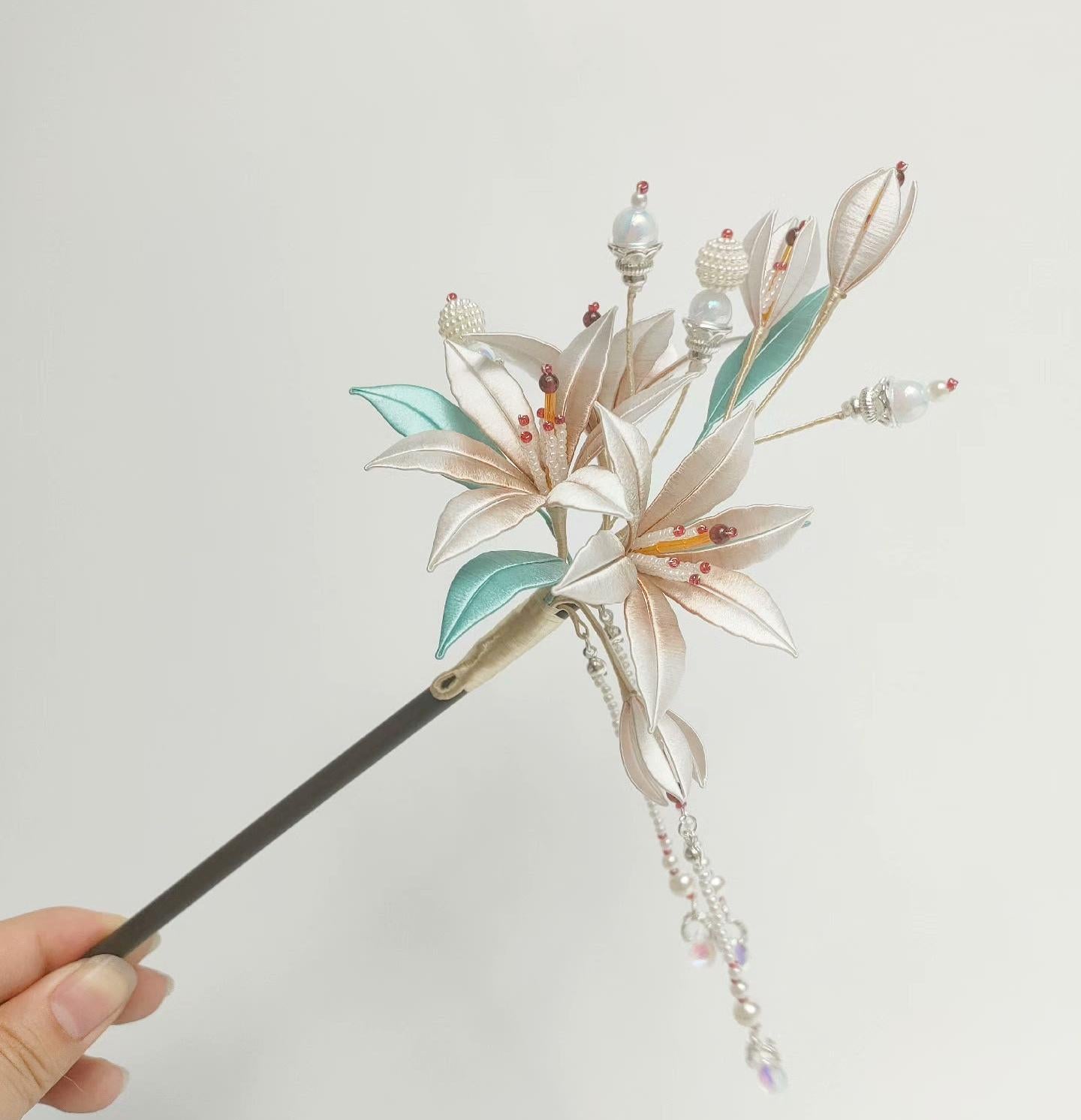 Lily Bespoke Hairpin - Silk Hairpin(Chanhua)