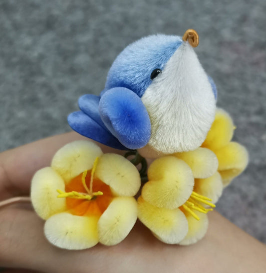 Blue Bird Bespoke Hairpin - Silk Hairpin(Ronghua)