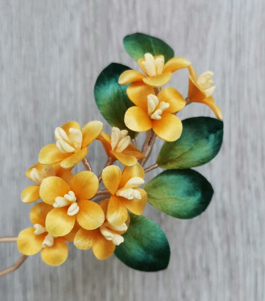 Laurel Bespoke Hairpin - Silk Hairpin(Ronghua)