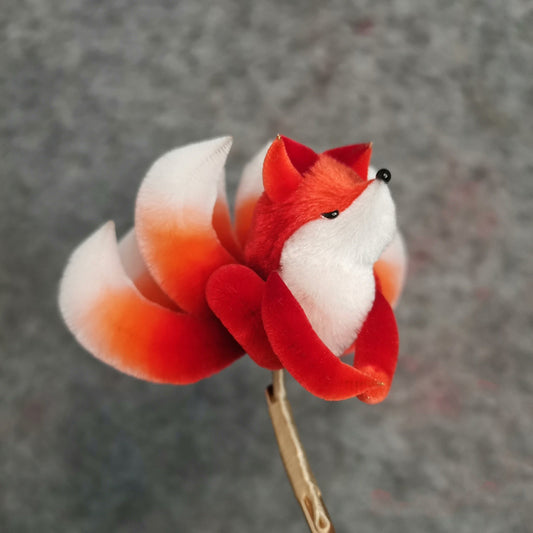 Fox Bespoke Hairpin - Silk Hairpin(Ronghua)