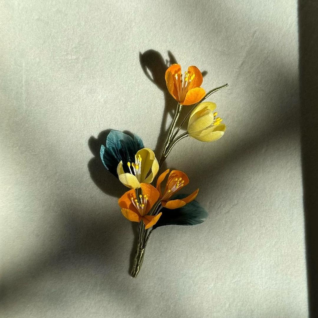 AB Style Osmanthus Bespoke Hairpin - Silk Hairpin(Ronghua)