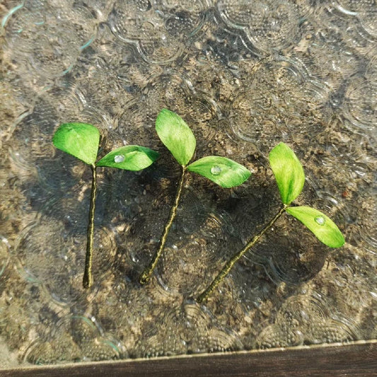 Bean Sprouts Handmade Hairpin - Silk Hairpin(Ronghua)