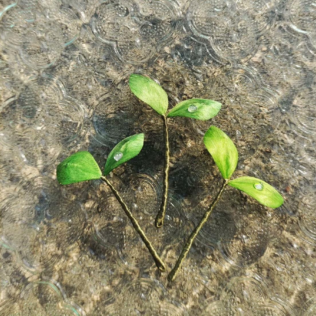 Bean Sprouts Handmade Hairpin - Silk Hairpin(Ronghua)