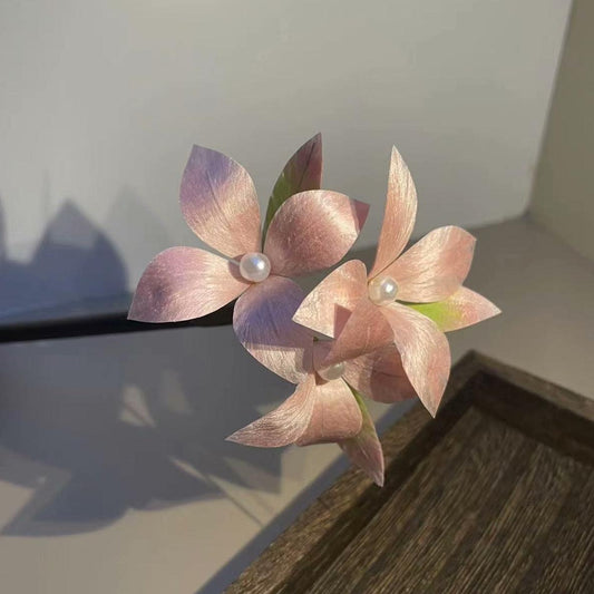 Hydrangeas Handmade Hairpin - Silk Hairpin(Ronghua)