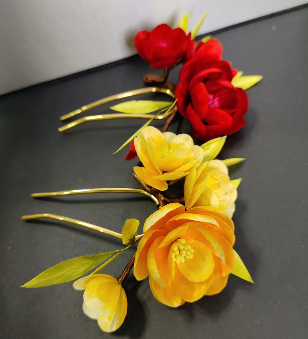 Flower Bespoke Hairpin - Silk Hairpin(Ronghua)