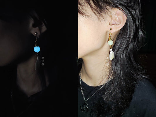 Element Handmade Earrings - Silk Element Earrings(Chanhua)