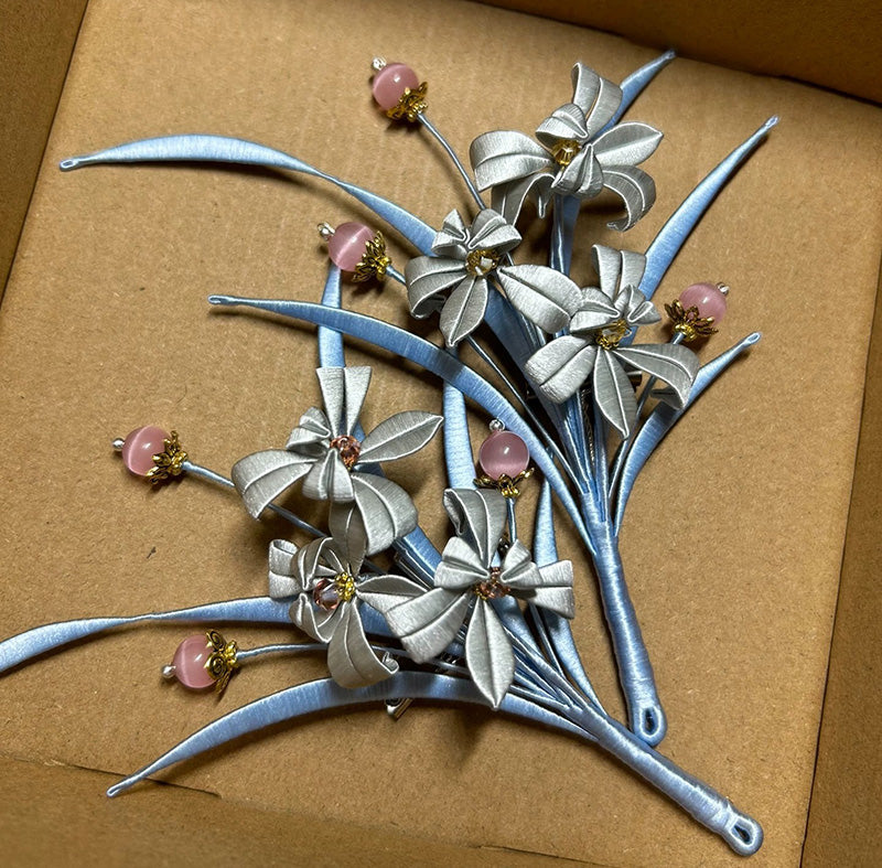 Orchid Bespoke Brooch - Silk Brooch(Chanhua)