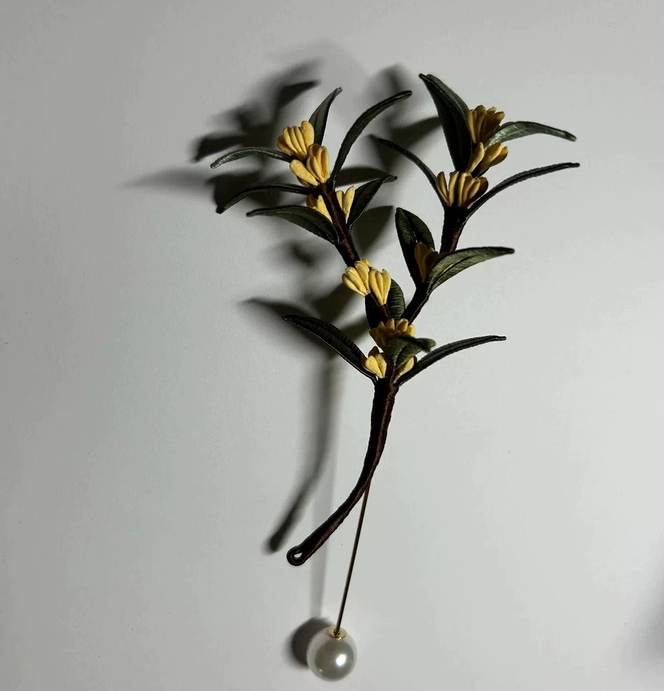 Osmanthus Flower Handmade Brooch - Silk Brooch(Chanhua)