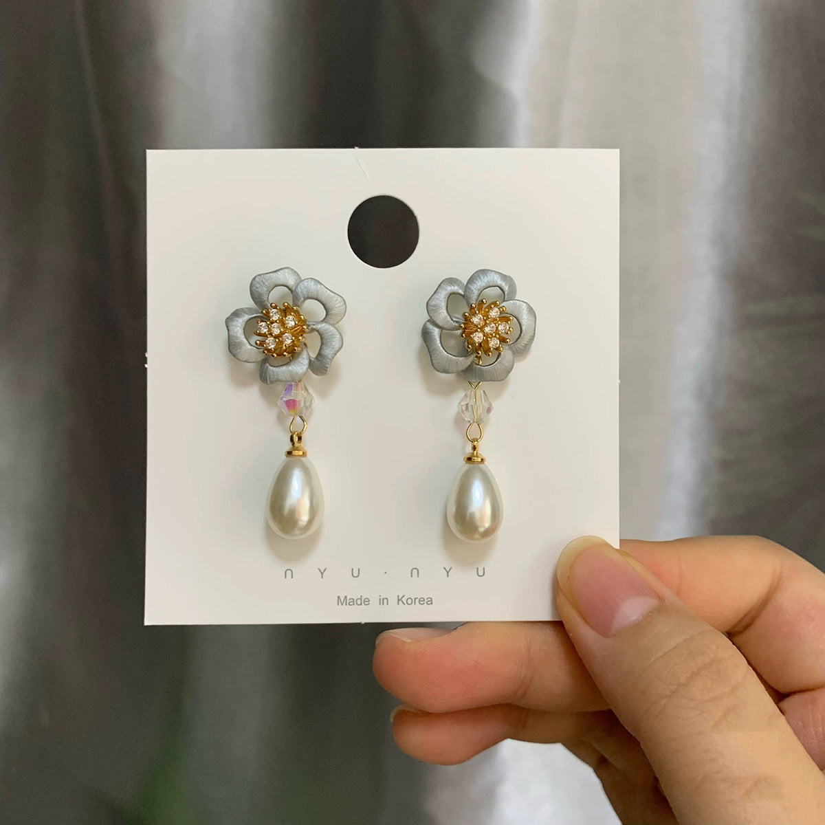 Handcrafted Chanhua Floral Earrings - S925 Silver Hooks