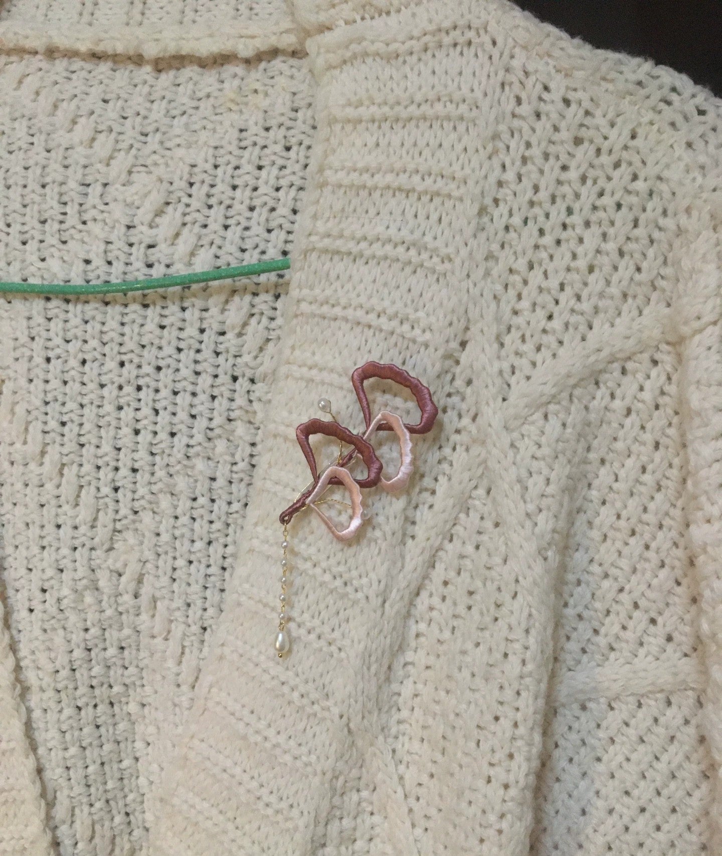 Handmade Chanhua Ginkgo Leaf Brooch - Thread Brooch