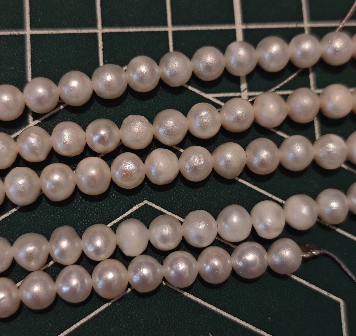 Matte Natural Freshwater Pearl Strand, 4.5mm Beads, 39cm