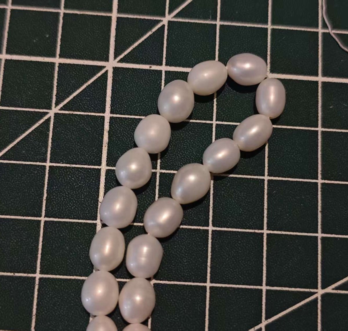 Natural Freshwater Rice Pearls, 6–7mm Beads, 36.5cm Strand