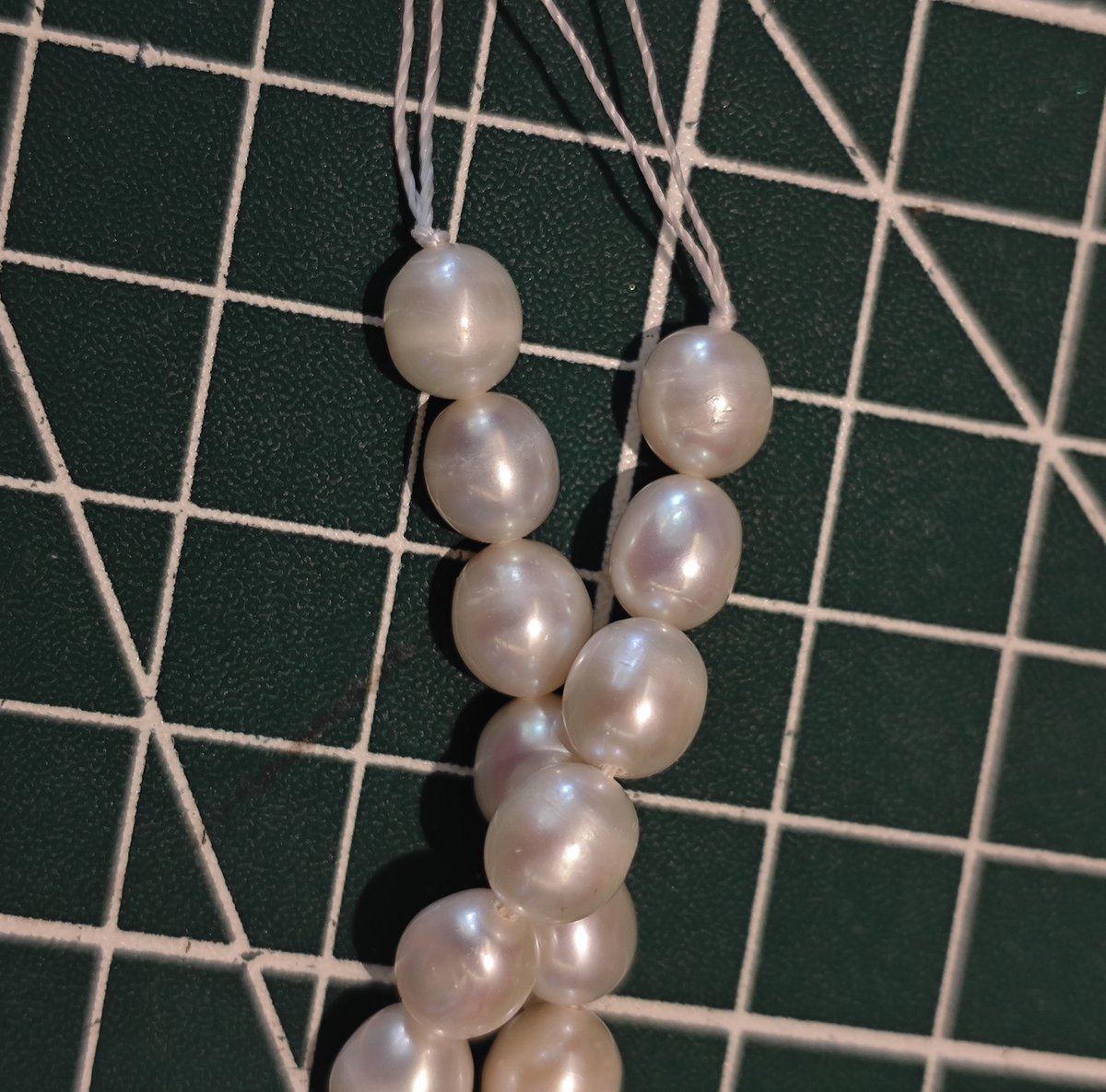 Natural Freshwater Rice Pearls, 6–7mm Beads, 34.5cm Strand