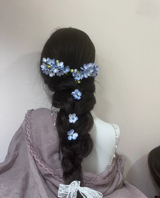 Handcrafted Mulberry Silk Ronghua Flower Hair Accessories for Daily & Occasion Wear