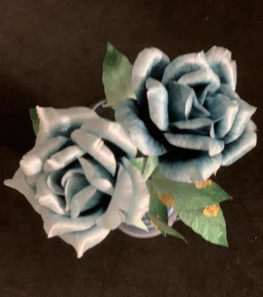 Handmade Ronghua Rose Brooch – Velvet Silk Flower Pin