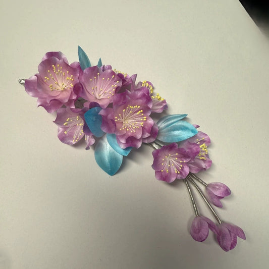 Handmade Ronghua Crabapple Hair Ornament | Luxury Silk Flower
