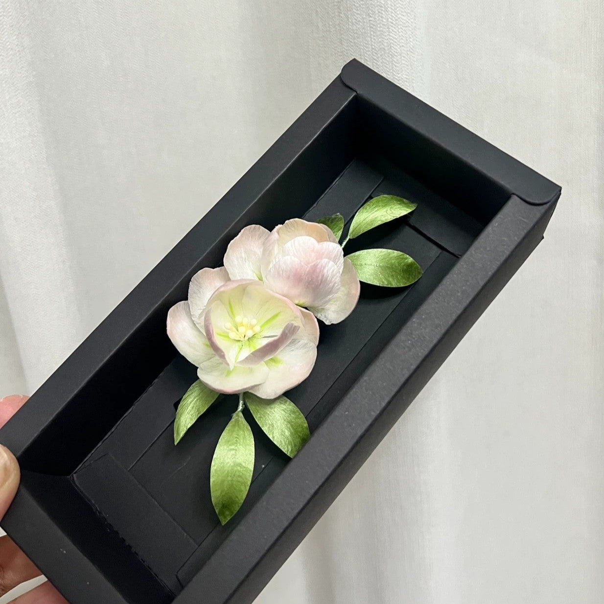 Handmade Ronghua Pink Camellia Brooch | Mulberry Silk Velvet Flower Pin