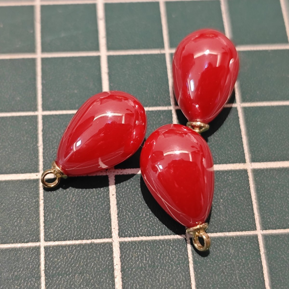 5 Pieces HB009(B) Creamy Pink Teardrop Charms – Small ABS Pendants for DIY Jewelry, Ronghua & Chanhua