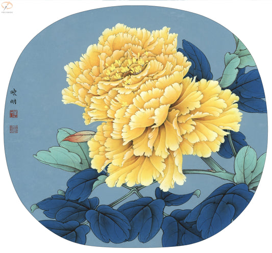 The Golden Peony: A Journey Through Chinese Brushwork