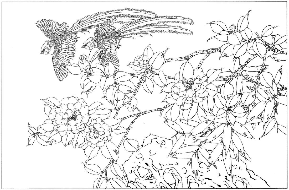 Appreciating Camellias in Chinese Drawing: A Visual Journey 01