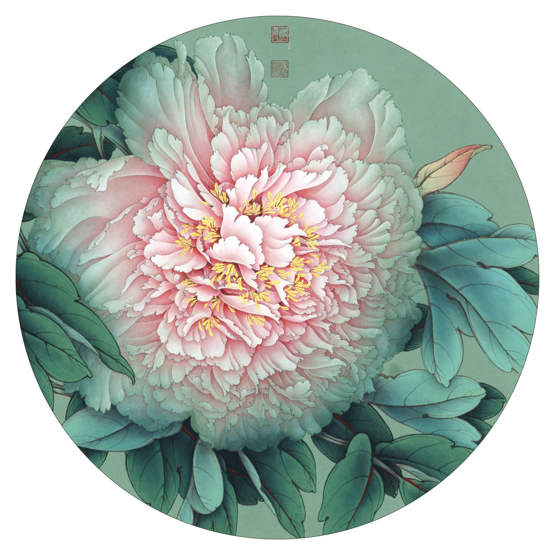 The Unfolding Beauty: A Peony Painted with Chinese Drawing Technique