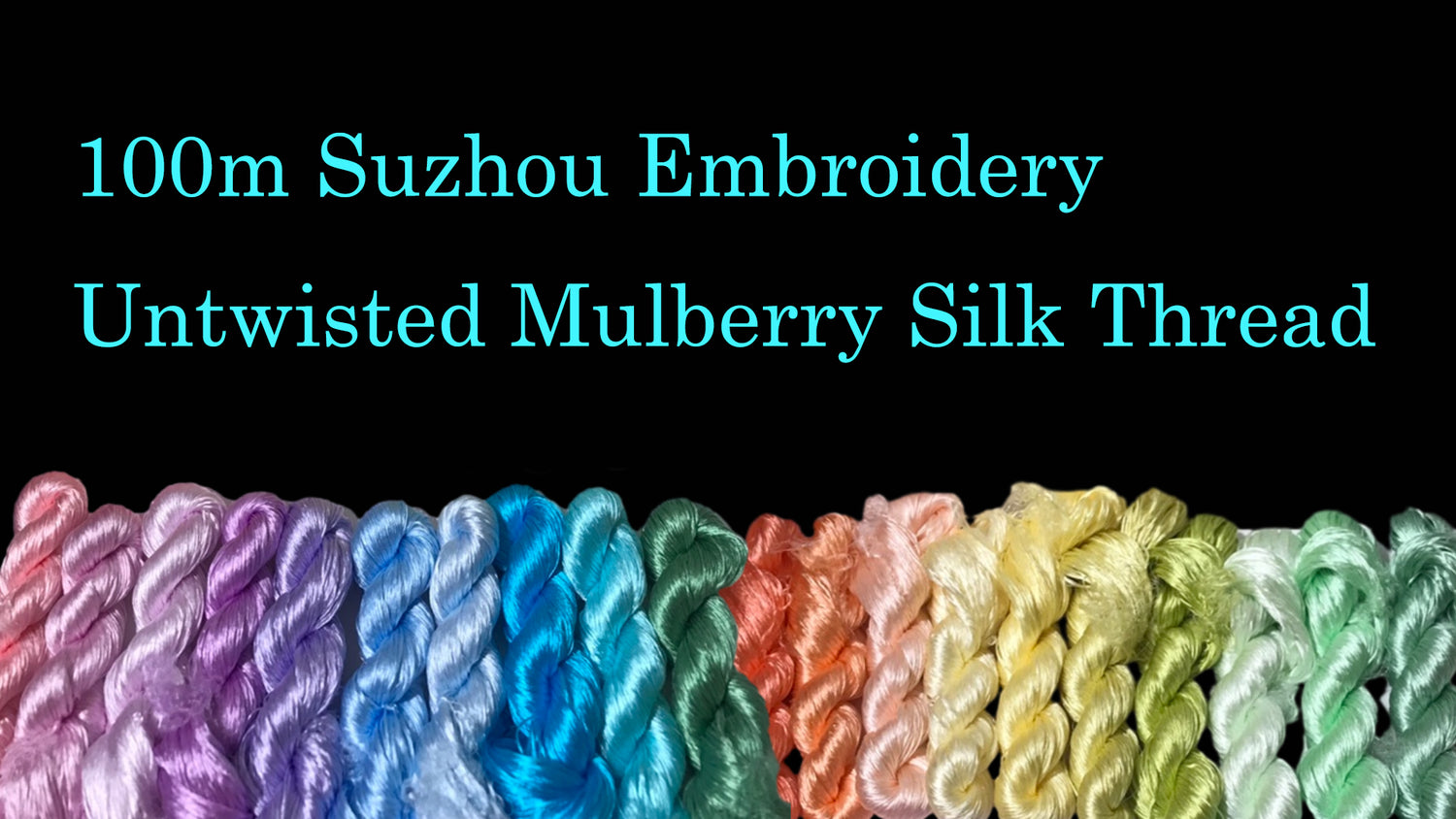 100m Suzhou Embroidery Untwisted Mulberry Silk Thread