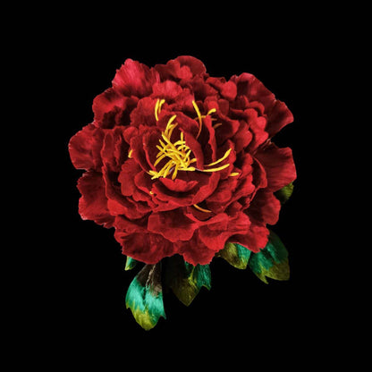 Peony Bespoke Corsage - Red Silk Corsage(Ronghua)