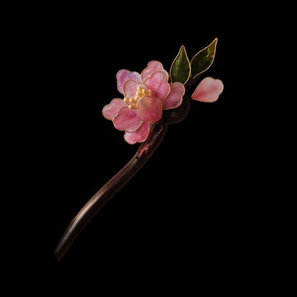 Blossom Bespoke Hairpin-Pink Silk Hairpin(Filigree Ronghua)