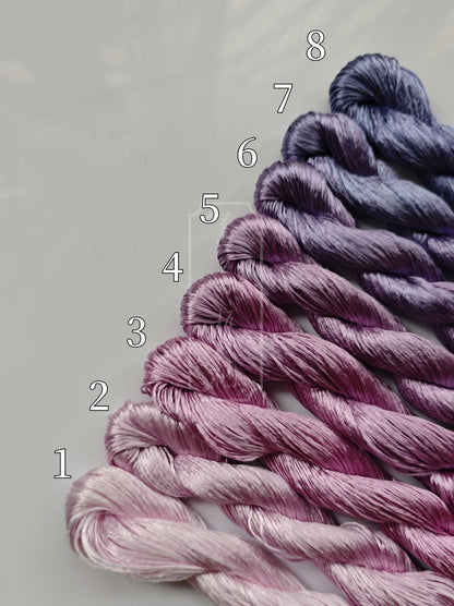 10g Suzhou Embroidery Thick Filament Slightly Twisted Mulberry Silk Thread(紫罗兰)