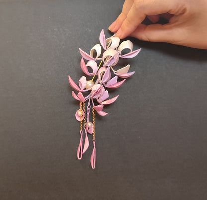 Wisteria Bespoke Brooch - Silk Brooch(Chanhua)