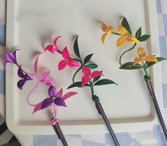 Flower Handmade Hairpin - Silk Hairpin(Chanhua)