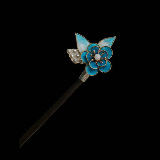 Snowy Bespoke Hairpin-Blue Silk Hairpin(Filigree Ronghua)