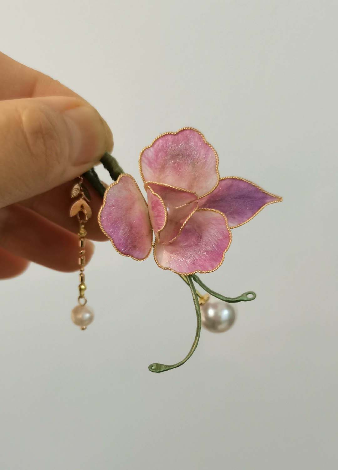 Lover Bespoke Brooch-Pink Silk Brooch(Ronghua)