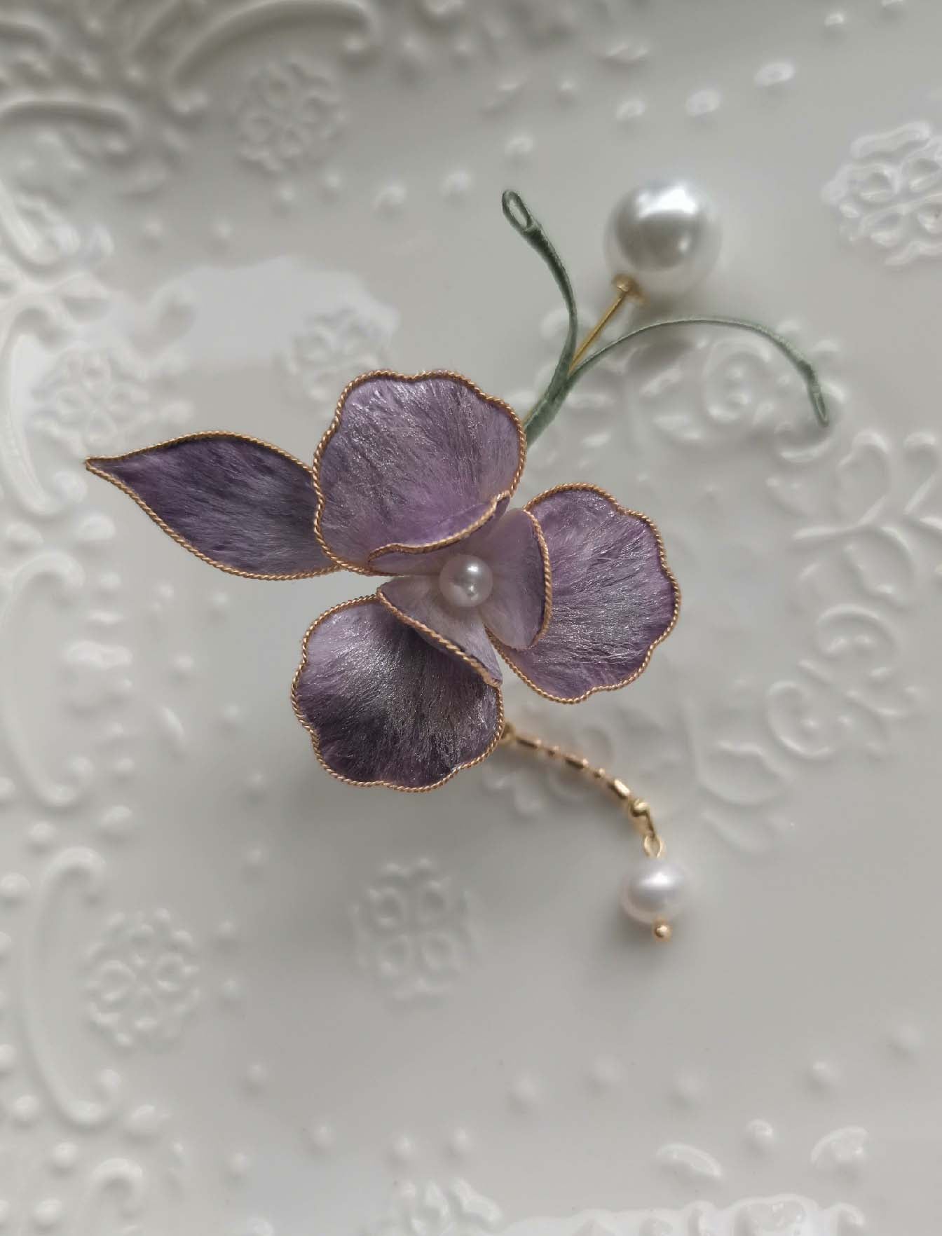 Lover Bespoke Brooch-Pink Silk Brooch(Ronghua)