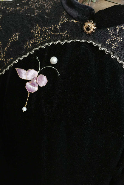 Lover Bespoke Brooch-Pink Silk Brooch(Ronghua)