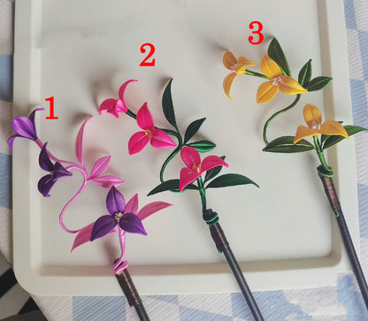 Flower Handmade Hairpin - Silk Hairpin(Chanhua)