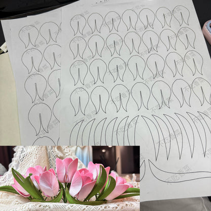 Tulip Flower Crown Headband Chanhua Materials Flowers DIY Kit - Include Detailed Video Tutorial