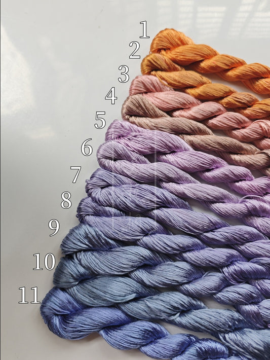 10g*11 Suzhou Embroidery Thick Filament Slightly Twisted Mulberry Silk Thread（红尾水鸲）