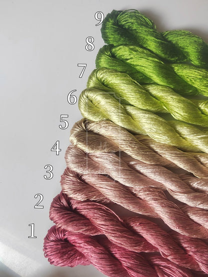 10g Suzhou Embroidery Thick Filament Slightly Twisted Mulberry Silk Thread(胭脂凝翠)