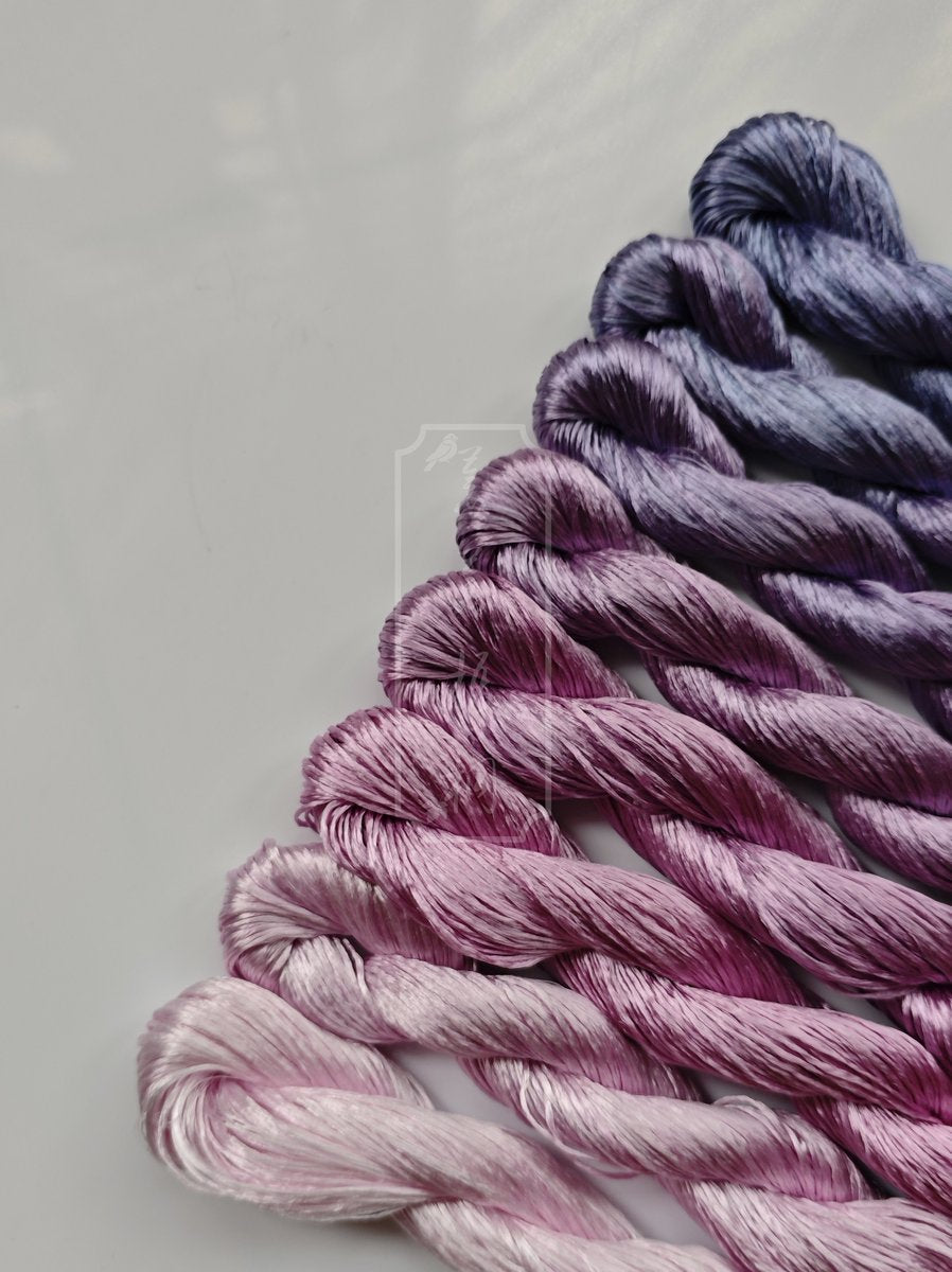 10g Suzhou Embroidery Thick Filament Slightly Twisted Mulberry Silk Thread(紫罗兰)