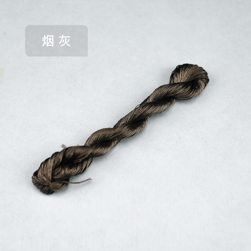 10g Suzhou Embroidery Thick Untwisted Mulberry Silk Thread(#乌羽黑)
