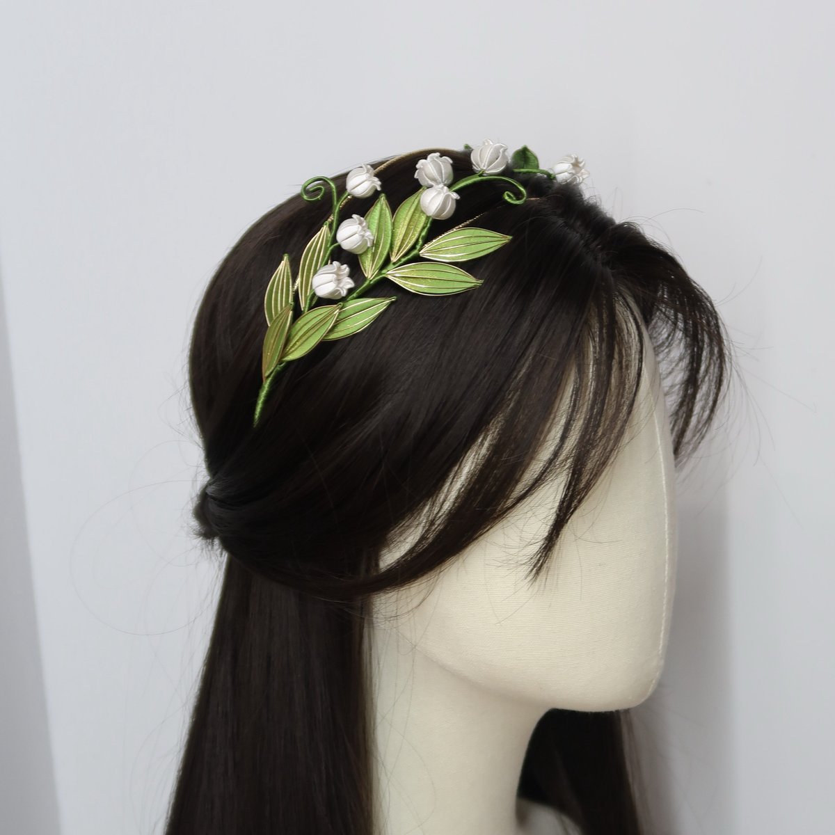 Lily of the Valley Hair Crown Chanhua Materials Flowers DIY Kit - Include Detailed Video Tutorial